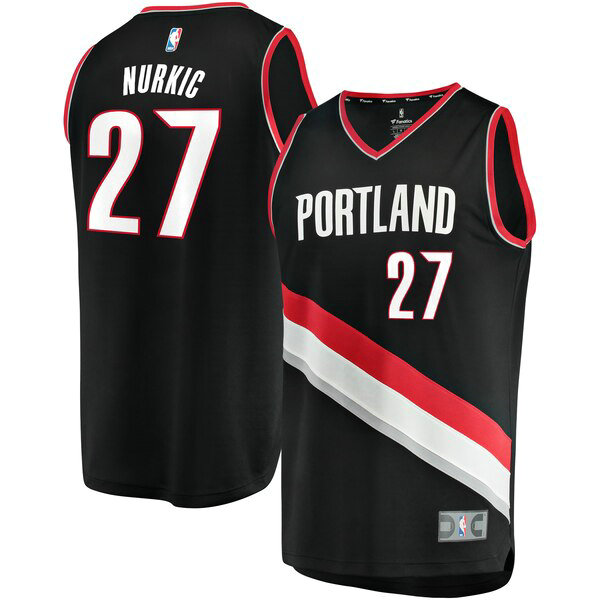 Maillot nba Portland Trail Blazers Icon Edition Homme Jusuf Nurkic 27 Noir